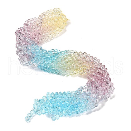 Transparent Painted Glass Beads Strands DGLA-A034-T6mm-A15-1