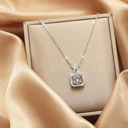 Alloy Crystal Rhinestone Pendant Necklaces for Women WGDF473-04-1