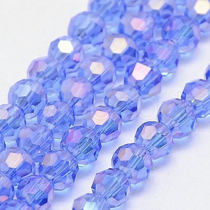 Electroplate Glass Beads Strands EGLA-J042-4mm-AB02-1