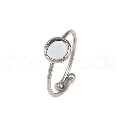 304 Stainless Steel Cuff Ring Components STAS-D372-03P-01-1