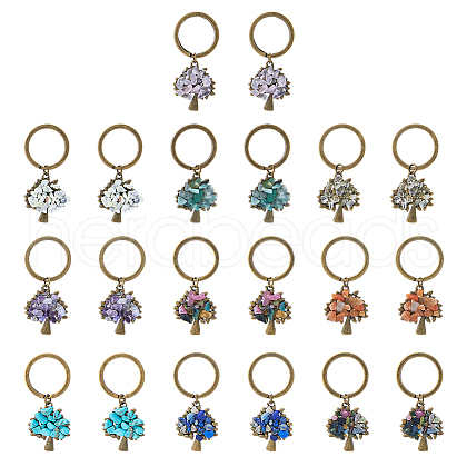 Natural & Synthetic Gemstone Keychain KEYC-FH00014-1