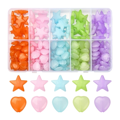 175Pcs 10 Style Imitation Jelly Acrylic Beads MACR-YW0001-80-1
