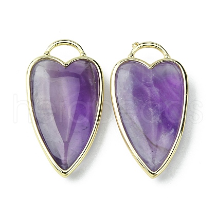 Natural Amethyst Pendants G-O204-02G-1