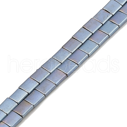 Electroplated Frosted Non-magnetic Synthetic Hematite Beads Strands G-G089-B01-10-1