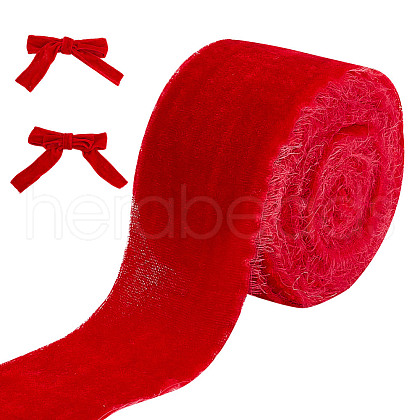 5 Yards Polyester Frayed Ribbon OCOR-WH0082-226A-01-1