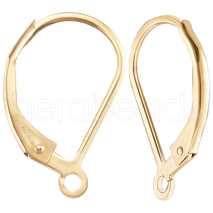 Beebeecraft 4Pcs Brass Leverback Earring Findings KK-BBC0013-86-1