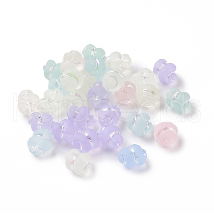 Transparent Frosted Acrylic Beads OACR-P013-33M-1