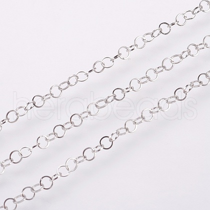 Tarnish Resistant 304 Stainless Steel Rolo Chains CHS-F003-16P-A-1