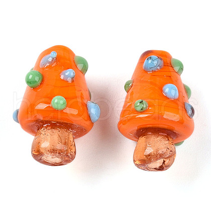Handmade Lampwork Bumpy Beads LAMP-T022-02A-09-1