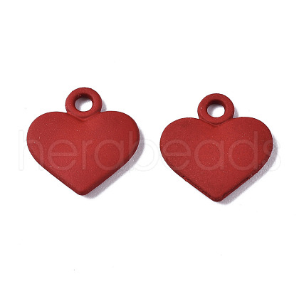 Spray Painted Alloy Charms PALLOY-S133-005B-RS-1