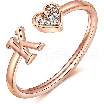 Adjustable Brass Rhinestone Cuff Rings FS-WG29D83-27-1