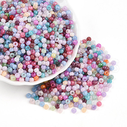 Baking Paint Glass Seed Beads SEED-N007-02J-1