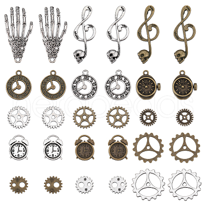 SUNNYCLUE 75Pcs 15 Style Tibetan Style Alloy Pendants Sets TIBEP-SC0002-43-1