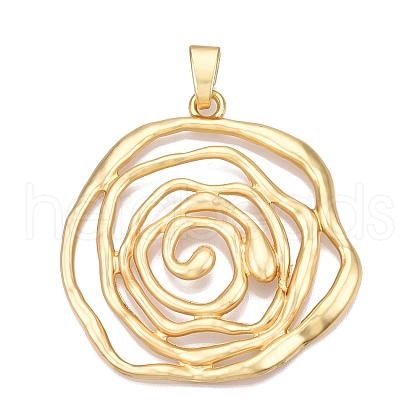 Rack Plating Alloy Big Pendants FIND-N005-36G-1