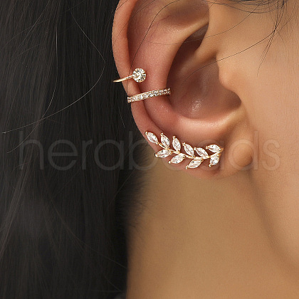Brass Alloy Boneless Cuff Earrings FS-WG73965-03-1
