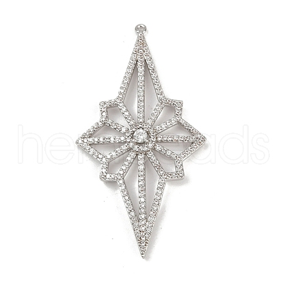 Brass Micro Pave Cubic Zirconia Pendants KK-M322-46P-1