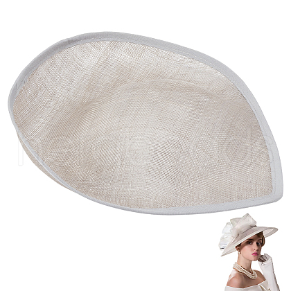 Linen Mini Hat Fascinator Base AJEW-WH0561-32D-1