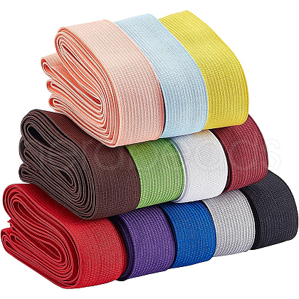 BENECREAT 30M 12 Colors Flat Elastic Rubber Band EC-BC0001-34-1