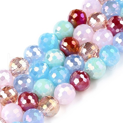 Electroplate Glass Bead Strands X-GLAA-Z006-01G-1