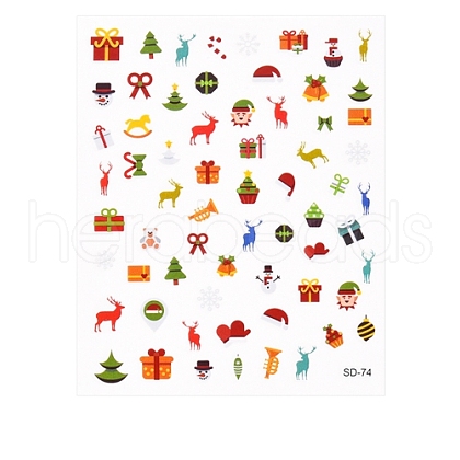 Christmas Nail Stickers Decals MRMJ-R128-SD-74-1