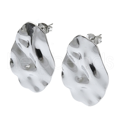 201 Stainless Steel Stud Earrings EJEW-K270-13P-1