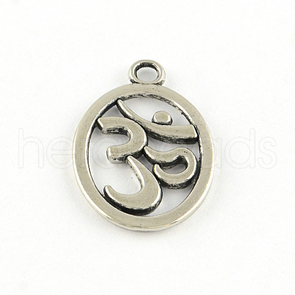 Tibetan Style Alloy Pendants TIBEP-S293-022AS-LF-1