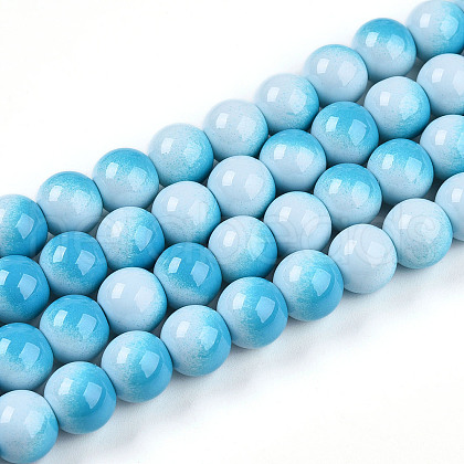 Baking Painted Glass Beads Strands DGLA-N012-10mm-05-1