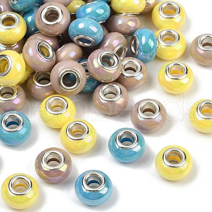 Opaque Resin European Beads RESI-C059-01A-1