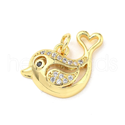 Brass Micro Pave Cubic Zirconia Pendants FIND-Z023-02D-1