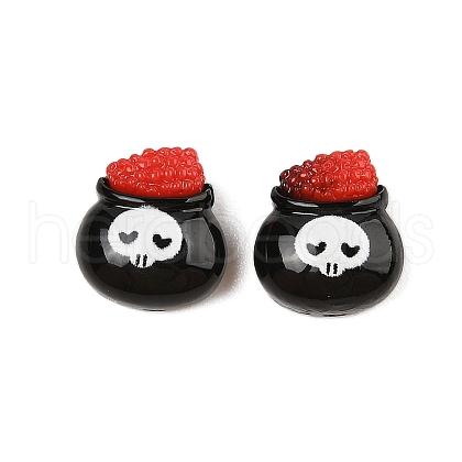 Halloween Theme Opaque Resin Cabochons CRES-M037-07H-1