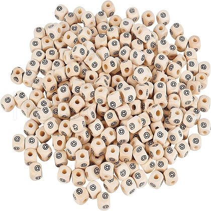Maple Natural Wood European Beads WOOD-FH0001-41-1
