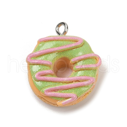 Opaque Resin Pendants RESI-Q020-05G-1