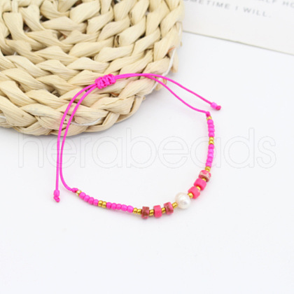 New Colorful Beaded Bracelet Sweet and Cute Girl Style Adjustable Imitation Pearl Bracelet Versatile Bracelet AR4716-8-1