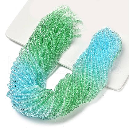 Transparent Painted Glass Beads Strands DGLA-A034-T3mm-A16-1