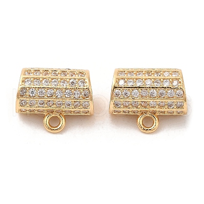 Plating Brass Micro Pave Cubic Zirconia Pendant KK-B074-60G-1