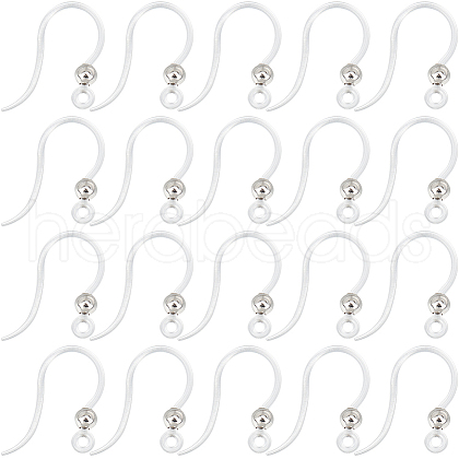 SUNNYCLUE 80Pcs Eco-Friendly Plastic Earring Hooks STAS-SC0008-18-1