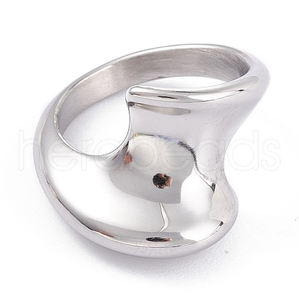 Unisex 304 Stainless Steel Finger Rings RJEW-K233-09-P-1