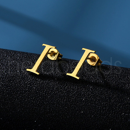 201 Stainless Steel Stud Earrings WG24A34-09-1