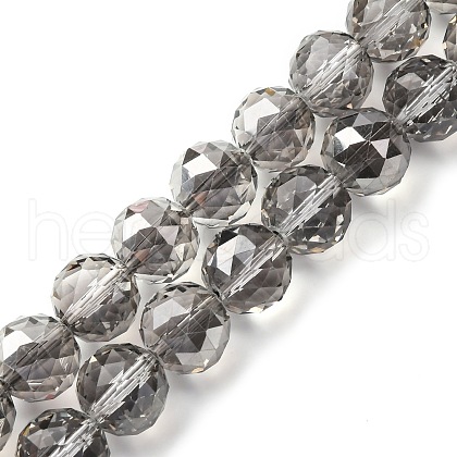 Transparent Electroplate Glass Beads Strands EGLA-N002-34E-F02-1