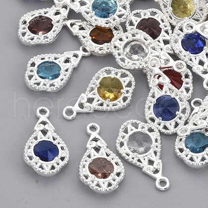 Faceted Glass Pendants GLAA-R205-A-01S-NF-1