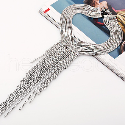 Alloy Crystal Rhinestone Tassel Long Necklaces for women FS-WG8A591-01-1
