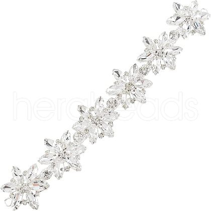 1Pc Shiny Flower Crystal Rhinestone Trim DIY-FG0003-37-1