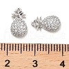 Brass Micro Pave Clear Cubic Zirconia Charms KK-C054-22P-3