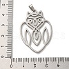 Non-Tarnish 304 Stainless Steel Pendants STAS-O005-26P-3