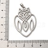 304 Stainless Steel Pendants STAS-O005-26P-3