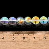 Transparent Electroplate Glass Beads Strands GLAA-T032-T8mm-C18-4