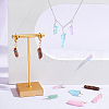 AHADERMAKER 2 Sets 2 Colors Electroplated Natural Quartz Crystal  Pendants G-GA0001-73-5
