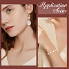 Natural Cultured Freshwater Pearl Potato Connector Charms PALLOY-SC00014-5