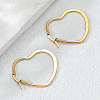 Fashionable Stainless Steel Heart Hoop Earrings SI0307-3