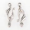 Tibetan Style S-Hook Clasps PALLOY-I112-02AS-1